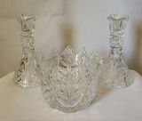 Marquis Waterford Crystal Bowl & 2 Crystal Candle Sticks - thumbnail 2 of 6