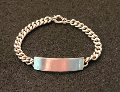 Vintage Sterling Silver ID Bracelet by 'BELL' - Image 1 of 5