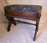 Antique Cushioned Flip Top Seat/Stool - thumbnail 1 of 7