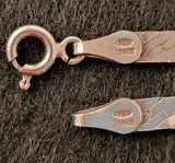 Vintage Sterling Silver Italy Herringbone Necklace - thumbnail 3 of 5