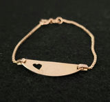 Vintage 14k Gold Italy Heart ID Bracelet - thumbnail 2 of 5