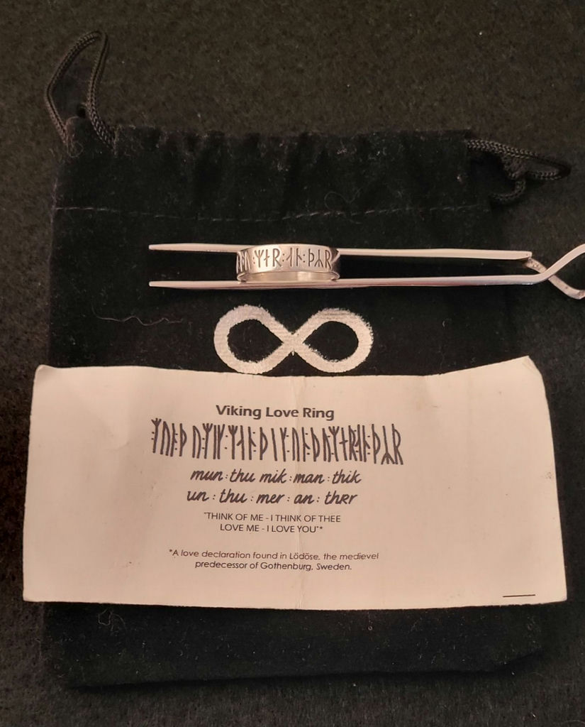 Sterling Silver Viking Love Ring - image 3 of 5