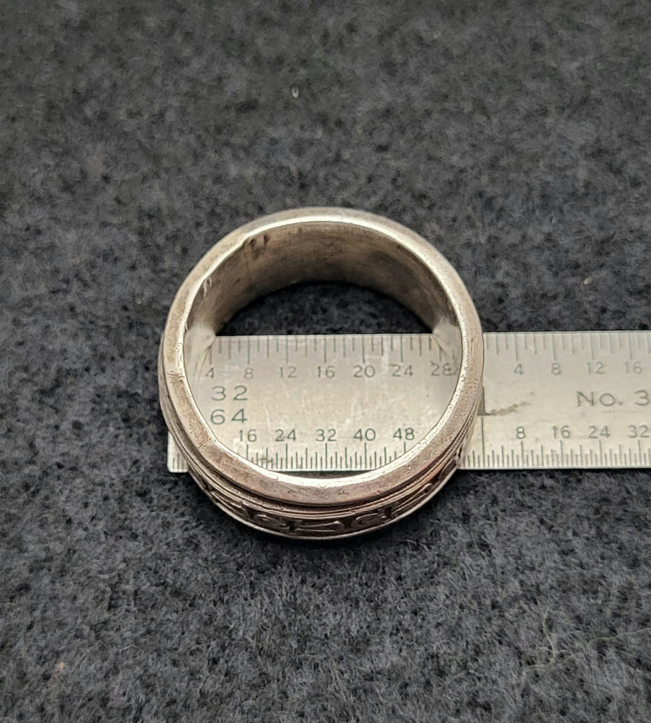 Vintage Sterling Silver Ankh Spinner Ring - image 4 of 5