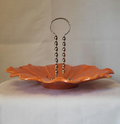Vintage Stangl Orange Candy/Cheese Server - Image 1 of 5