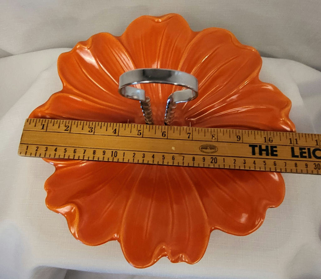 Vintage Stangl Orange Candy/Cheese Server - image 5 of 5