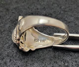 Vintage Sterling Silver Ring w/ Rainbow Moonstone - thumbnail 2 of 6
