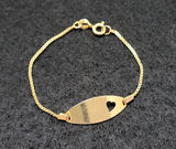 Vintage 14k Gold Italy Heart ID Bracelet - thumbnail 1 of 5