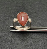 Vintage Sterling Silver Ring w/ Tear Drop Stone - thumbnail 1 of 5