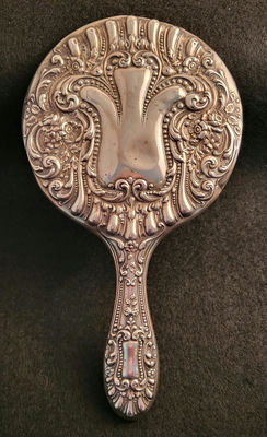 Antique Sterling Silver Hand Mirror - Image 1 of 5