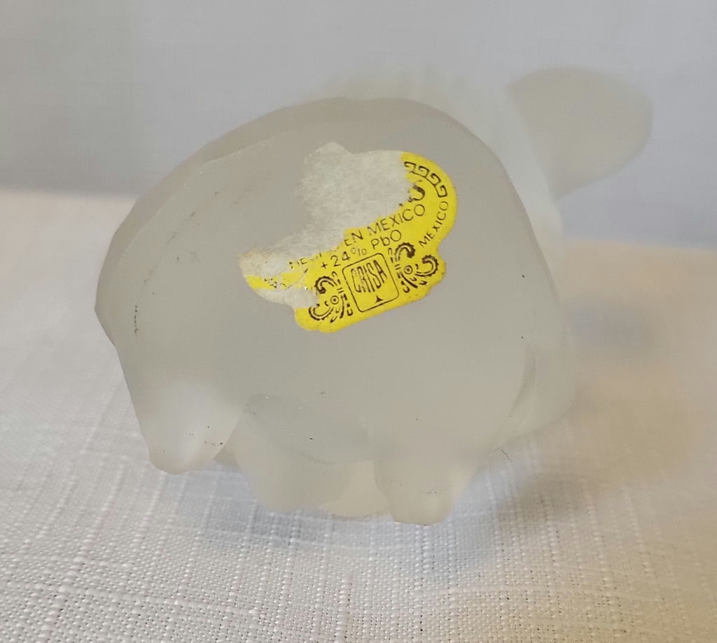 Vintage Kristaluxus Frosted Lead Crystal Mouse Figurine - image 4 of 5