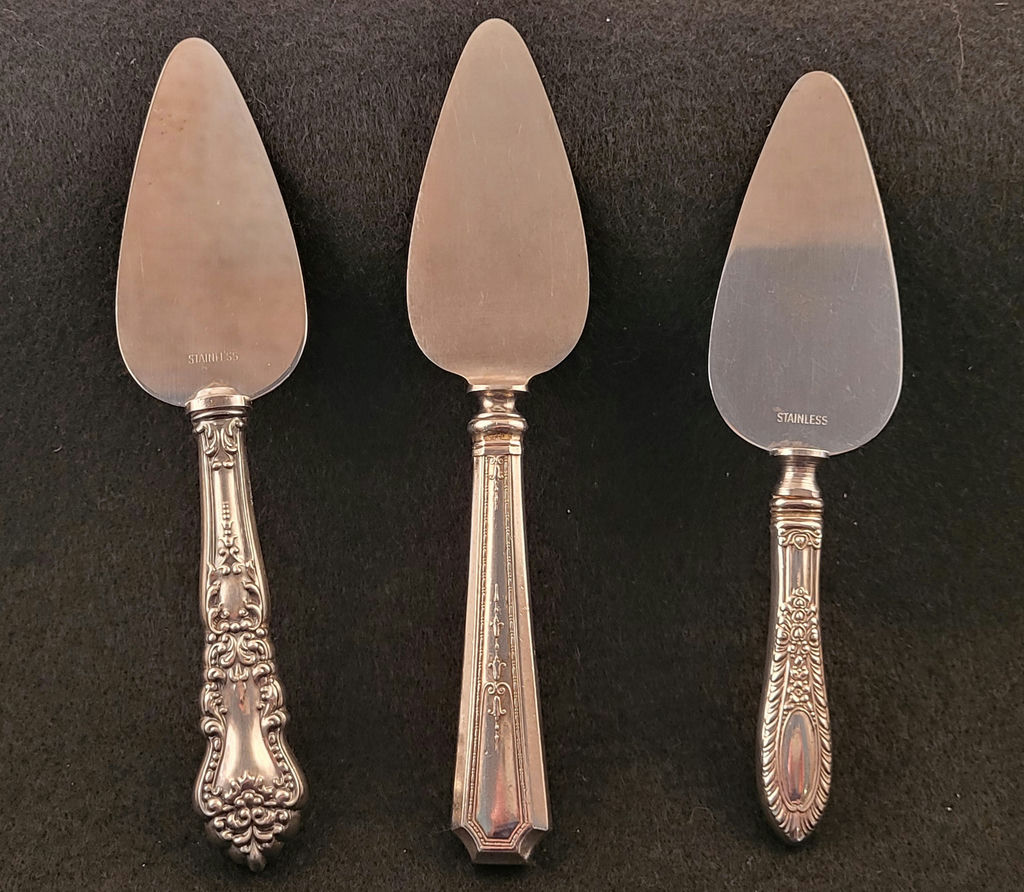 Antique 3 Sterling Silver Handled Cheese Servers - image 1 of 6