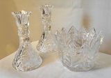 Marquis Waterford Crystal Bowl & 2 Crystal Candle Sticks - thumbnail 1 of 6