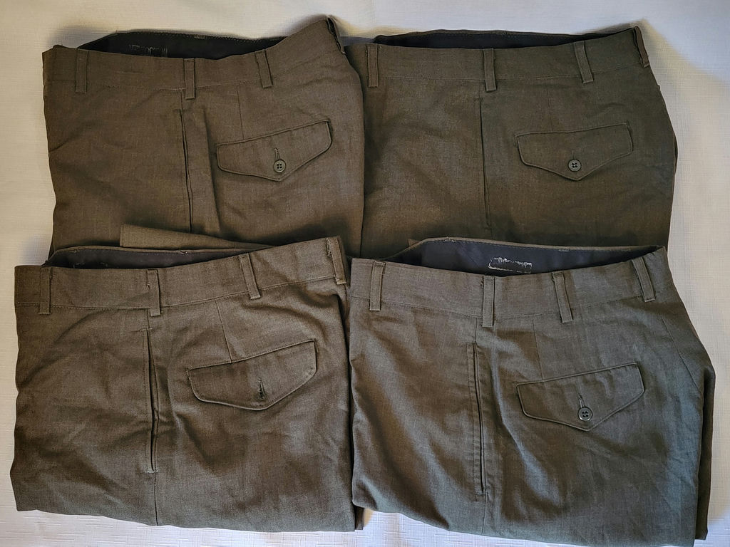 Lot Of 4 Vintage USMC Military Olive Trousers - image 1 of 3