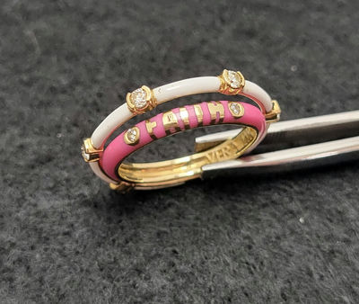 Pair of 14k Gold Rings - 1 Vera Wang - Image 1 of 5