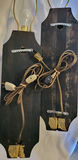 Vintage Pair of French Empire-style brass/black column candlestick wall hanging lamps - thumbnail 6 of 6