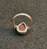 Vintage Sterling Silver Ring w/ Tear Drop Stone - thumbnail 2 of 5