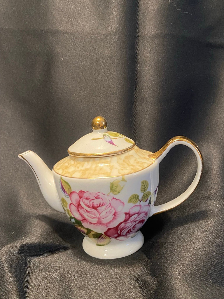 Miniature hand-painted ceramic teapot - image 2 of 6