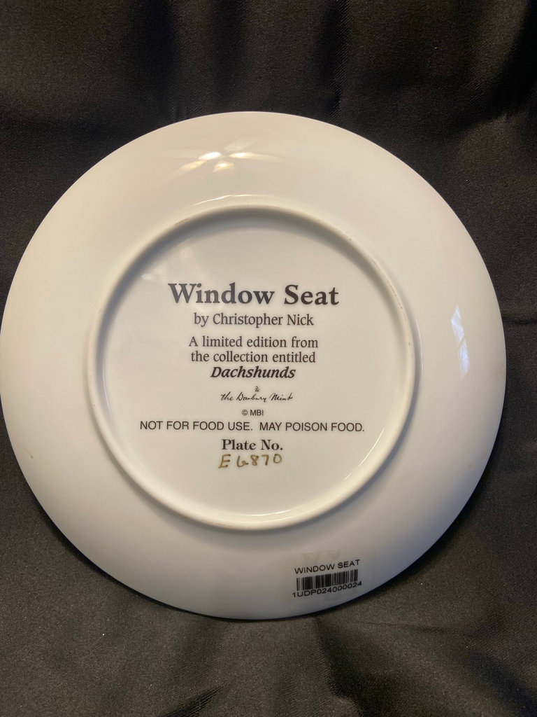 "Window Seat" collector plate from the Danbury Mint - image 2 of 2