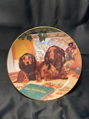"Come Here?" Dachshund collector plate by the Danbury Mint - Image 1 of 2