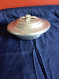Silver-plated lidded serving dish with glass insert - thumbnail 1 of 3
