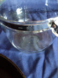 Griswold Cast iron skillet with two vintage Pyrex Flameware glass cookware pots - thumbnail 4 of 5