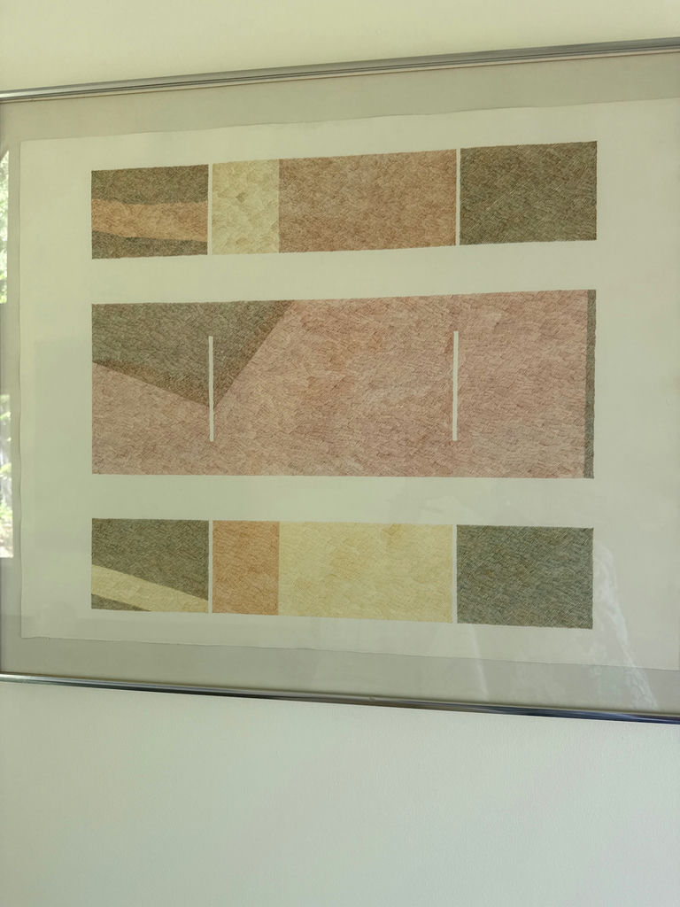 Framed abstract color-block artwork - image 1 of 1
