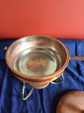Copper chafing dish with lid on stand - thumbnail 2 of 3