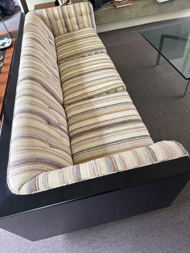 Mid modern Striped sofa  - image 1 of 4