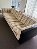Striped Fabric Sofa with Black Base - thumbnail 1 of 4