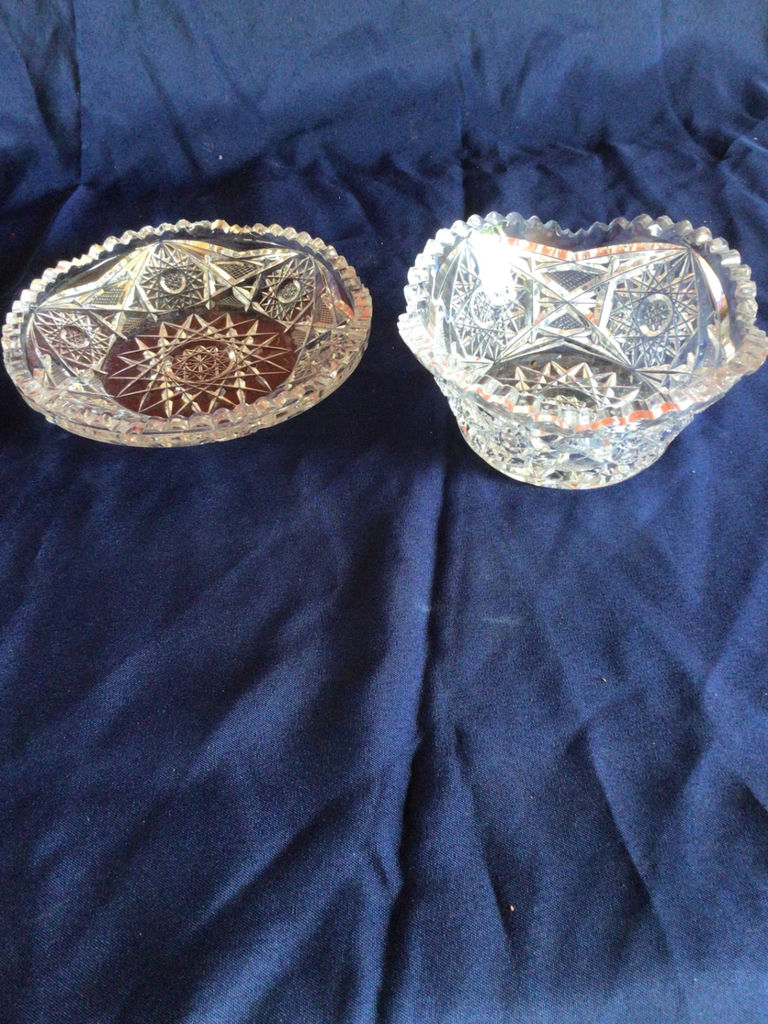 Pair of Crystal Cut-Glass Bowls - image 1 of 2