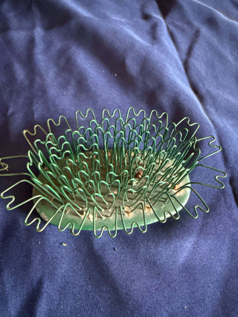 Oval green wire-bristle scrub brush - image 2 of 2