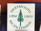Set of commemorative ceramic tiles with engravings and a floral tile - thumbnail 4 of 4