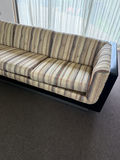 Striped Fabric Sofa with Black Base - thumbnail 2 of 4