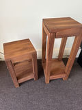 Pair of wooden end tables - thumbnail 2 of 2