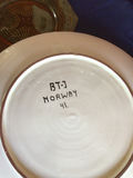 Dragonfly-pattern plate, ornate-border plate, and brown glass dish - thumbnail 4 of 4