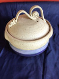 Hand-painted Italian ceramic set: five-cup ring warmer and rooster bowls - thumbnail 4 of 7