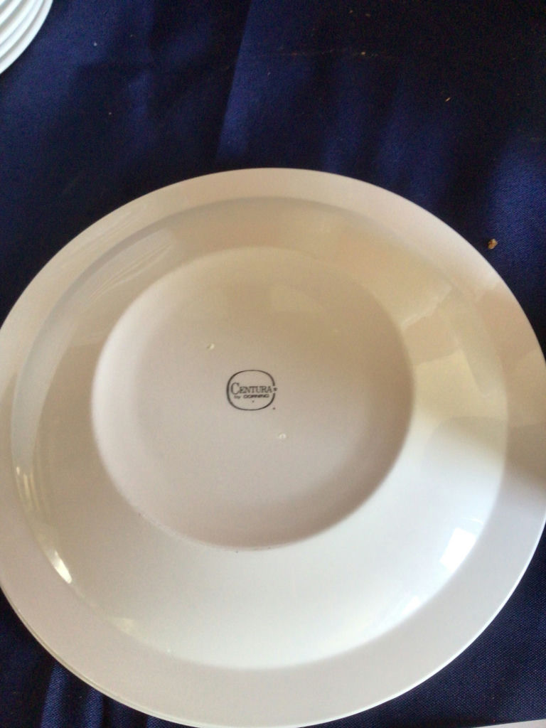 White ceramic dinnerware set with plates, bowls, and mugs - image 3 of 3