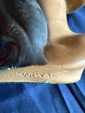Hibiscus-ornamented female bust sculpture - thumbnail 4 of 4