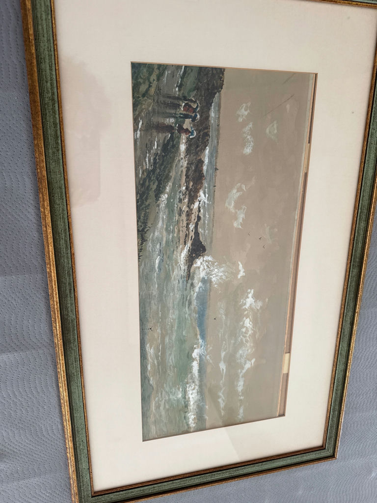 Framed Seascape Painting - image 1 of 2