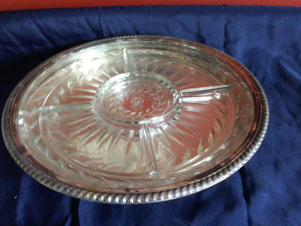 Ramekins, Glass Plates, and Silver Serving Platter - image 5 of 5