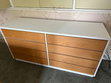 White and wood eight-drawer dresser - thumbnail 2 of 3