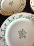 Six Haviland Limoges porcelain plates with green floral border - thumbnail 4 of 4