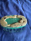 Oval green wire-bristle scrub brush - thumbnail 1 of 2