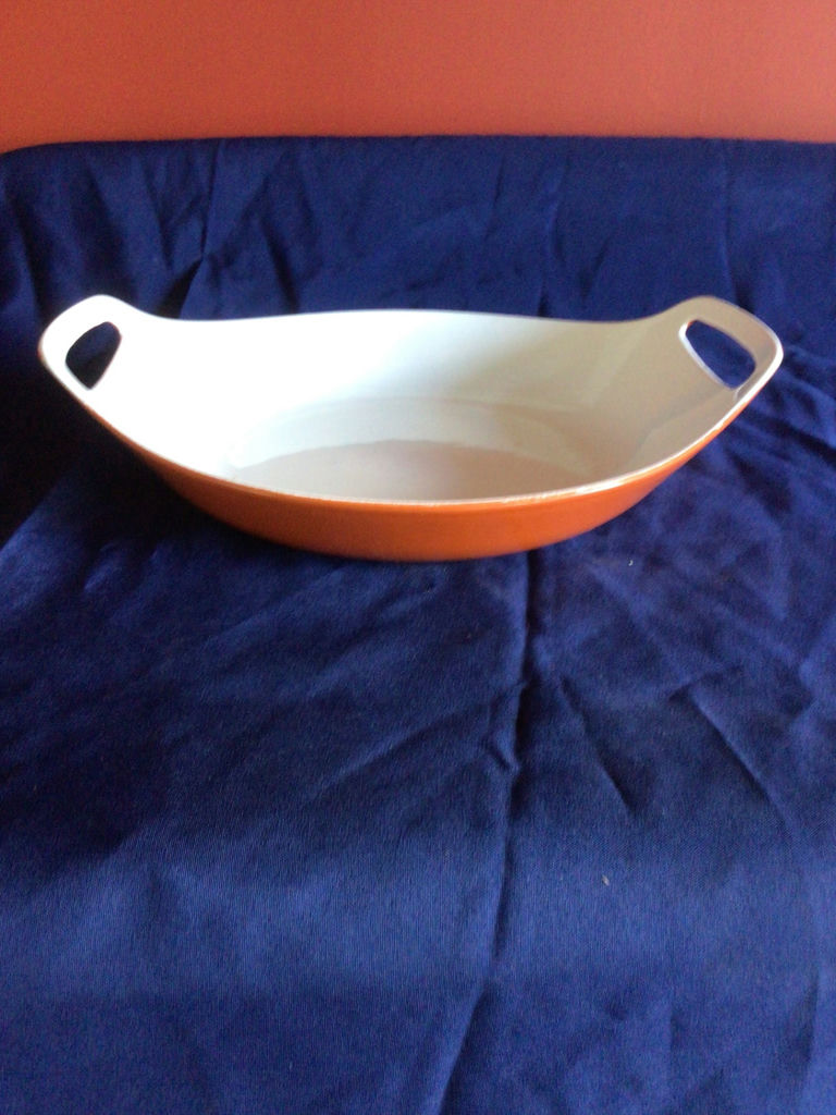 Marcrest Oven-Proof Stoneware Casserole with Lid and Orange Oval Baker - image 7 of 10