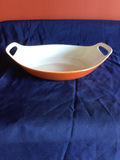 Marcrest Oven-Proof Stoneware Casserole with Lid and Orange Oval Baker - thumbnail 7 of 10