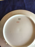 Six Haviland Limoges porcelain plates with green floral border - thumbnail 3 of 4