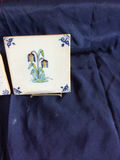 Three Delftware tiles with windmill and tulip designs - thumbnail 3 of 4