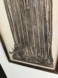 Framed vertical print of a robed praying figure - thumbnail 4 of 4