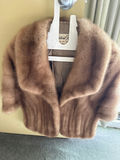 Brown mink fur coat with monogrammed lining and Connecticut Furriers label - thumbnail 1 of 3