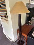 Wooden Floor lamp with beige shade  - thumbnail 1 of 1